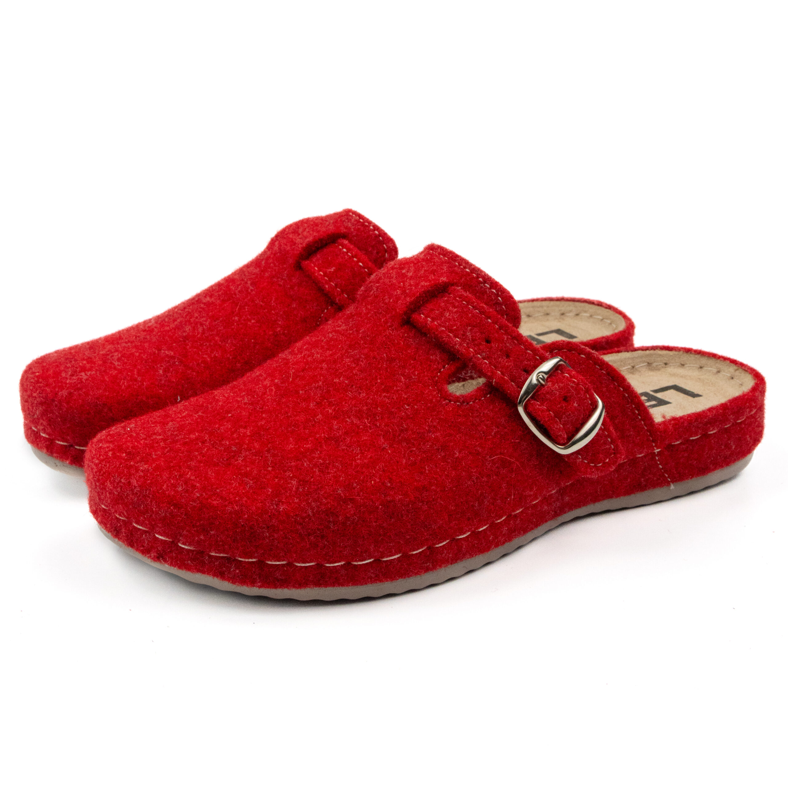 дамски филцови пантофи тип сабо за зима