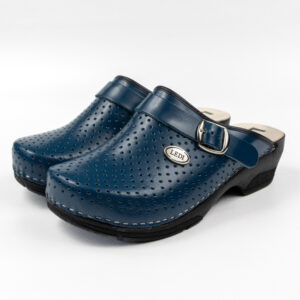 Дамско ортопедично сабо от естествена кожа в тъмносин цвят