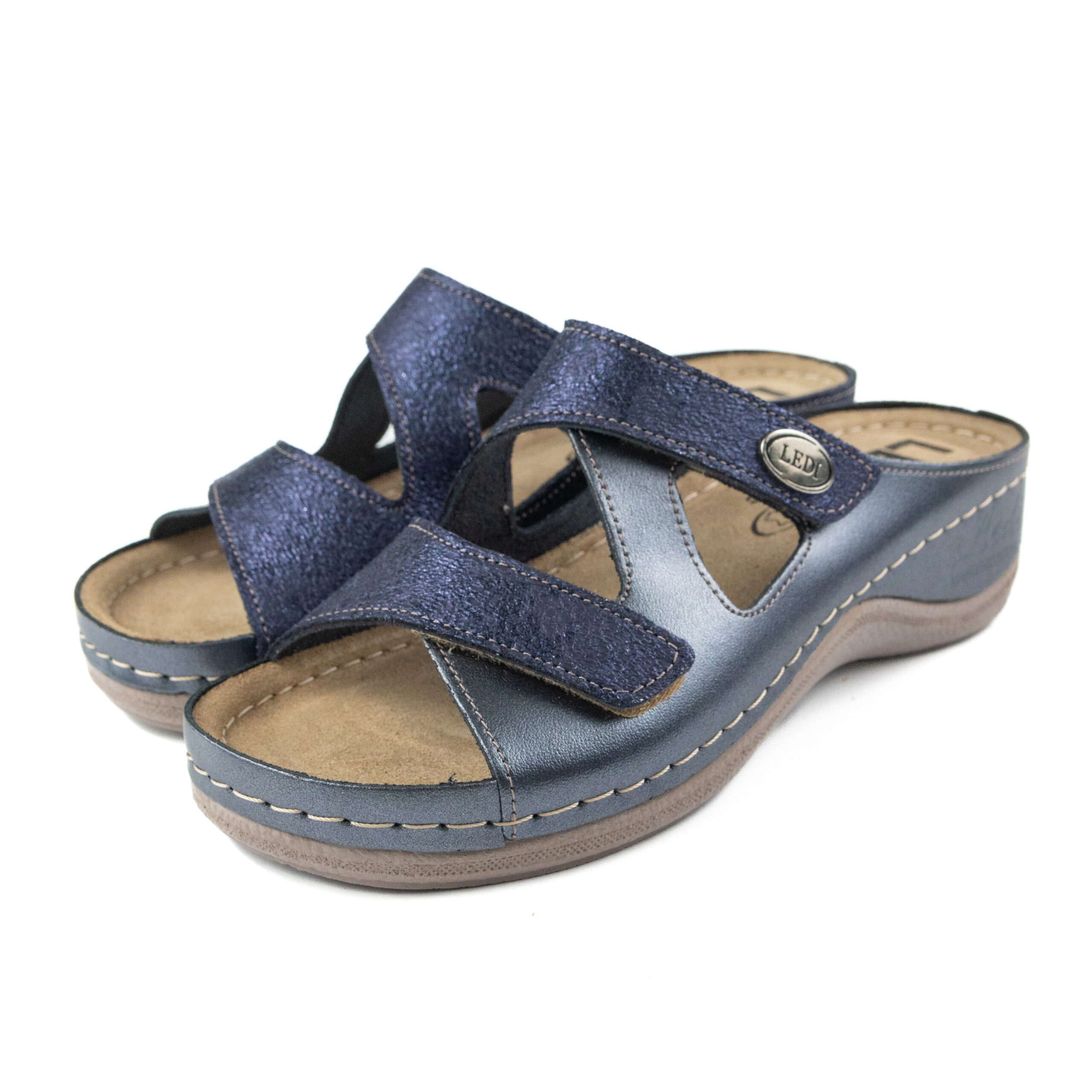 дамски анатомични чехли в син цвят