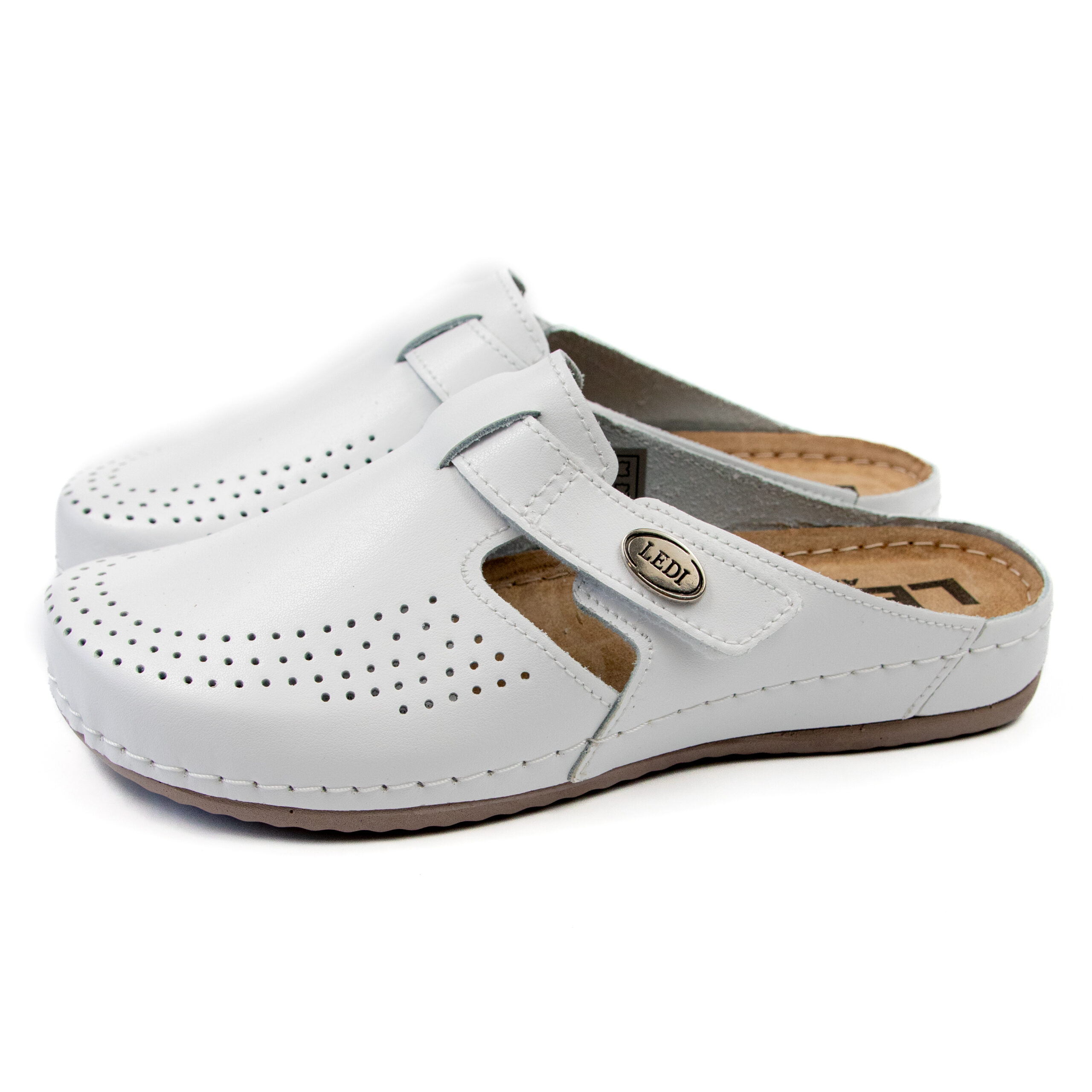 Дамско анатомично сабо ledianatomic от естествена кожа – бяло – 710/18 - Image 5