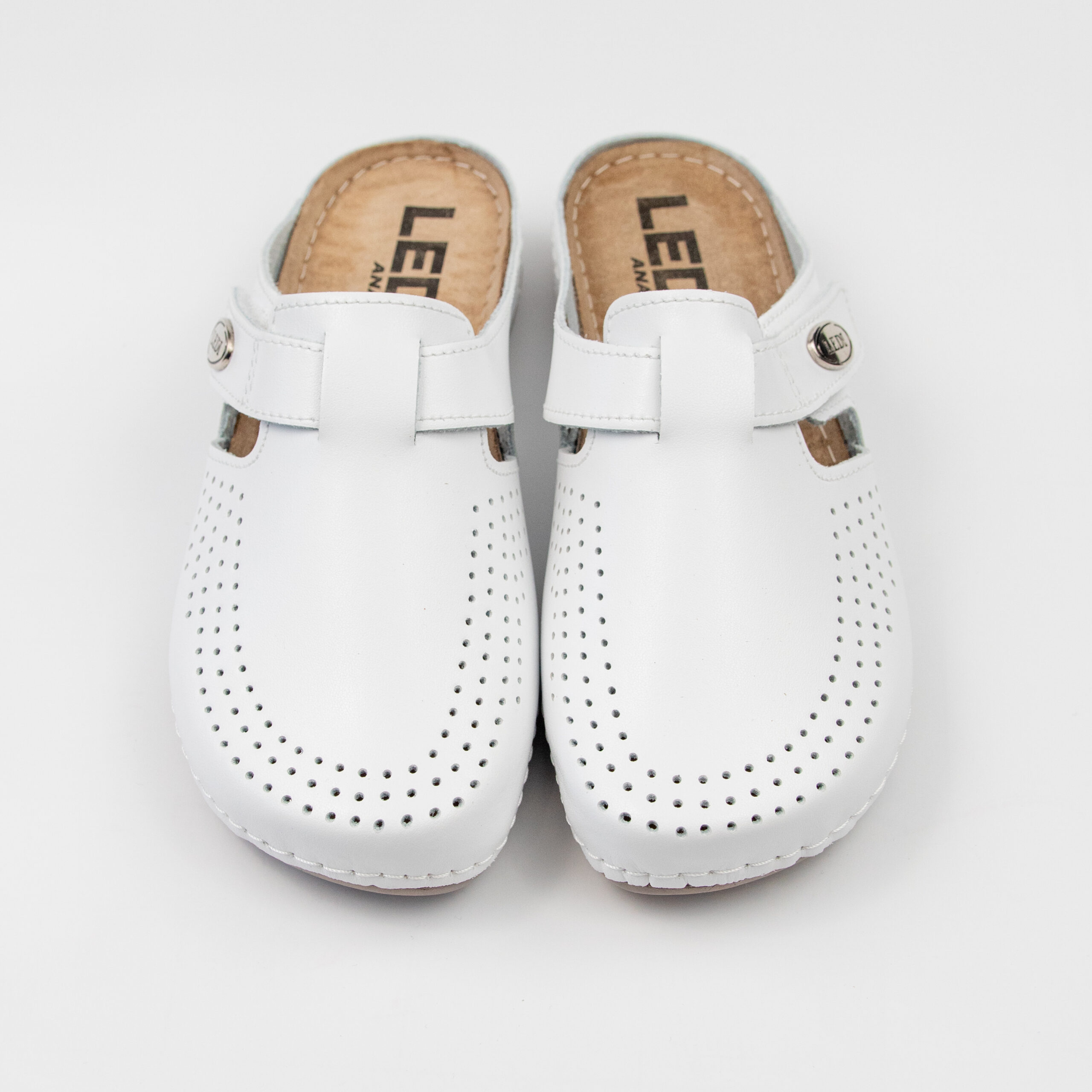 Дамско анатомично сабо ledianatomic от естествена кожа – бяло – 710/18 - Image 6