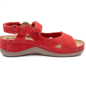 Дамски анатомични сандали от естествена кожа с антишок подложка 435/KORAL