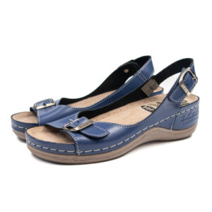 Елегантни анатомични сандали в наситено син цвят 408/B3