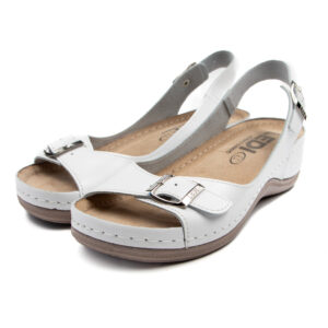 Елегантни анатомични сандали в бял цвят 408/18
