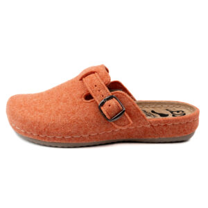 Дамски филцови сабо пантофи LEDI – анатомично и леко, цвят кайсия 716/KAJSIJA