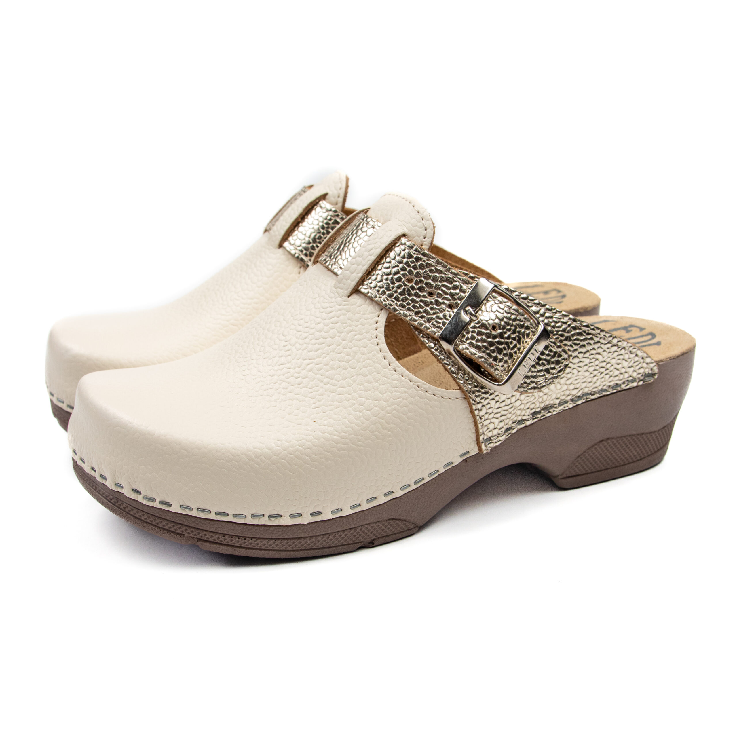 Ортопедично сабо - Цвят крем/злато 330/3